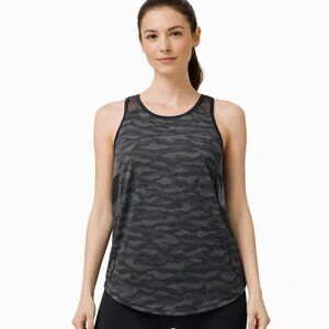 Lululemon Sculpt Tank II Camo Mesh Panel Racerback Size 8